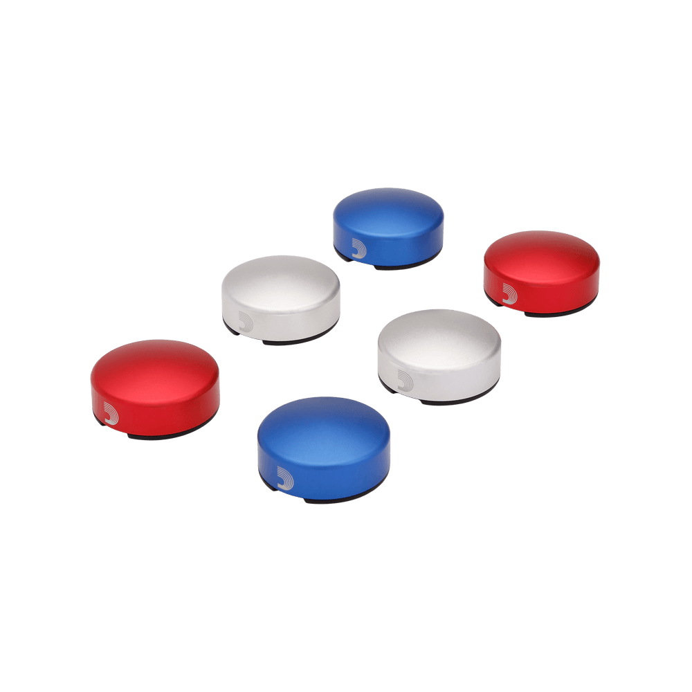 D'Addario XPND Footswitch Topper, Blue/Red 2-Pack