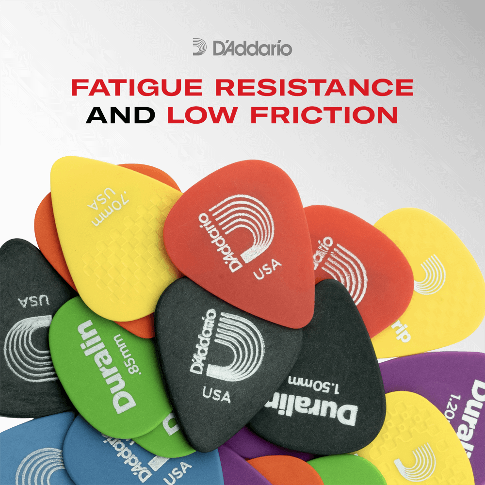 D'Addario Duralin Precision Guitar Picks, Medium/Heavy, 10 pack