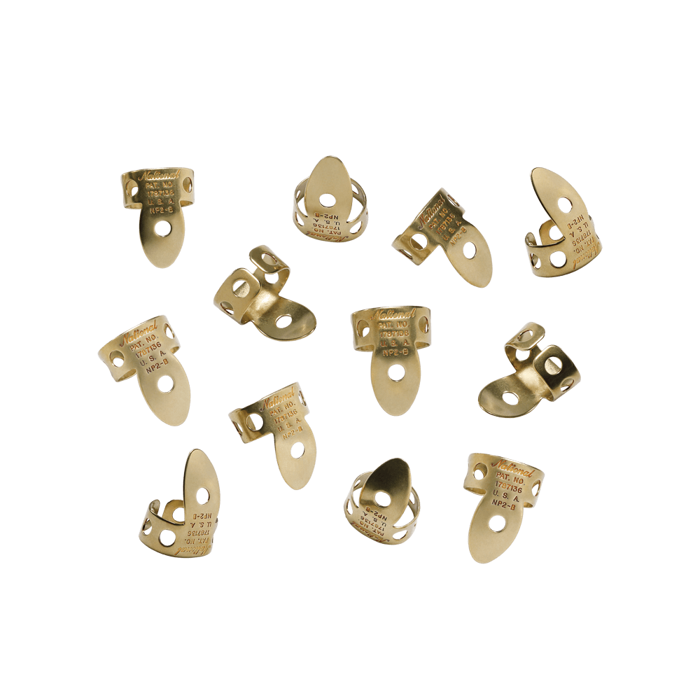 D'Addario National Brass Finger Picks - 12 pack