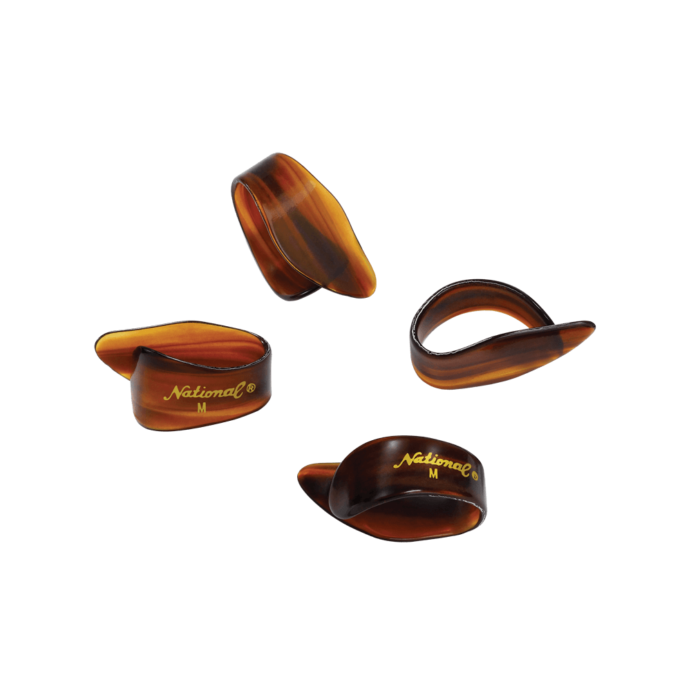 D'Addario National Celluloid Thumb Picks, Medium Tortoiseshell - 4-Pack