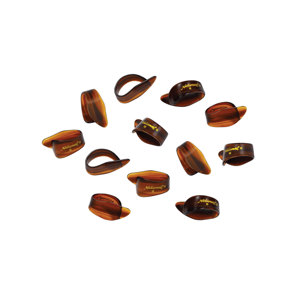 D'Addario National Celluloid Thumb Picks, Medium Tortoiseshell - 12 pack