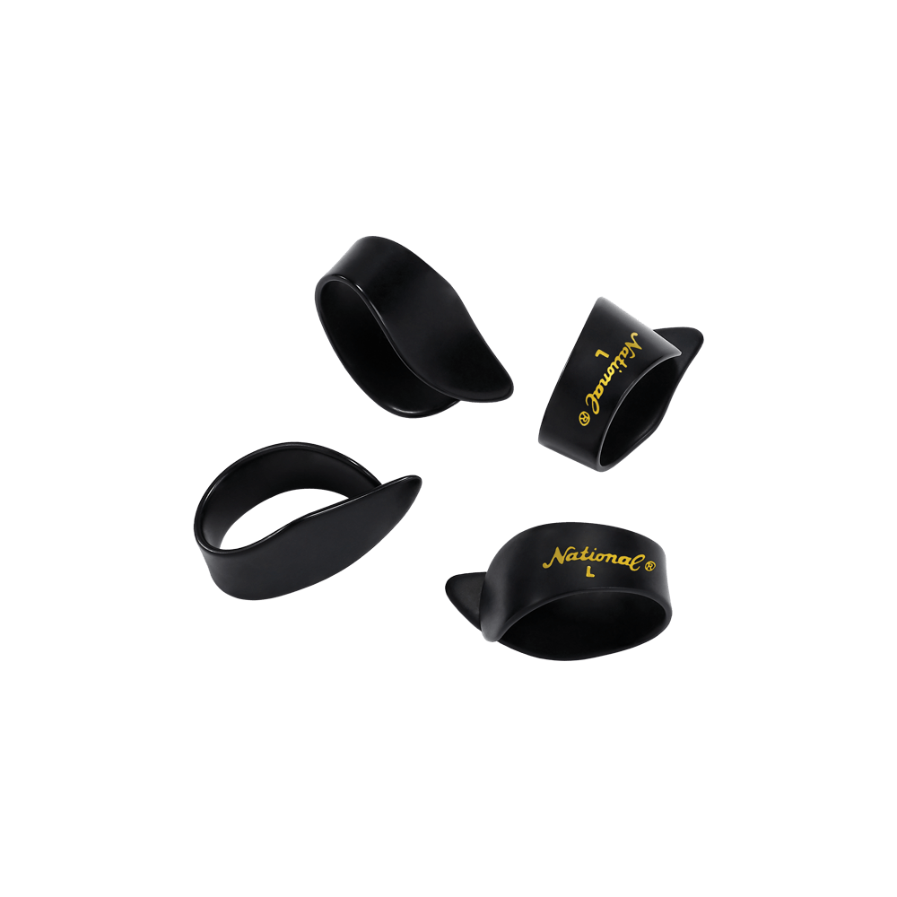 D'Addario National Celluloid Thumb Picks, Large Black - 4-Pack