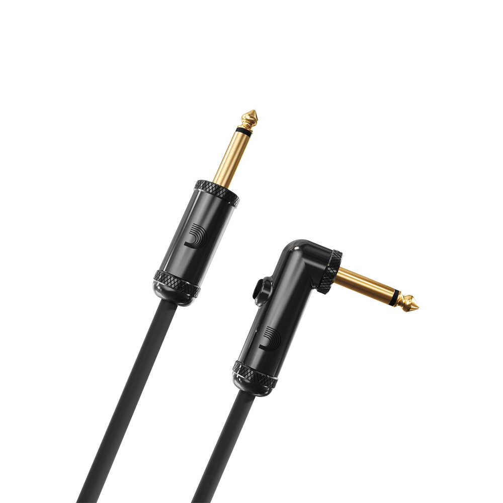 D'Addario Circuit Breaker Instrument Cable, Right-Angle, 20 feet