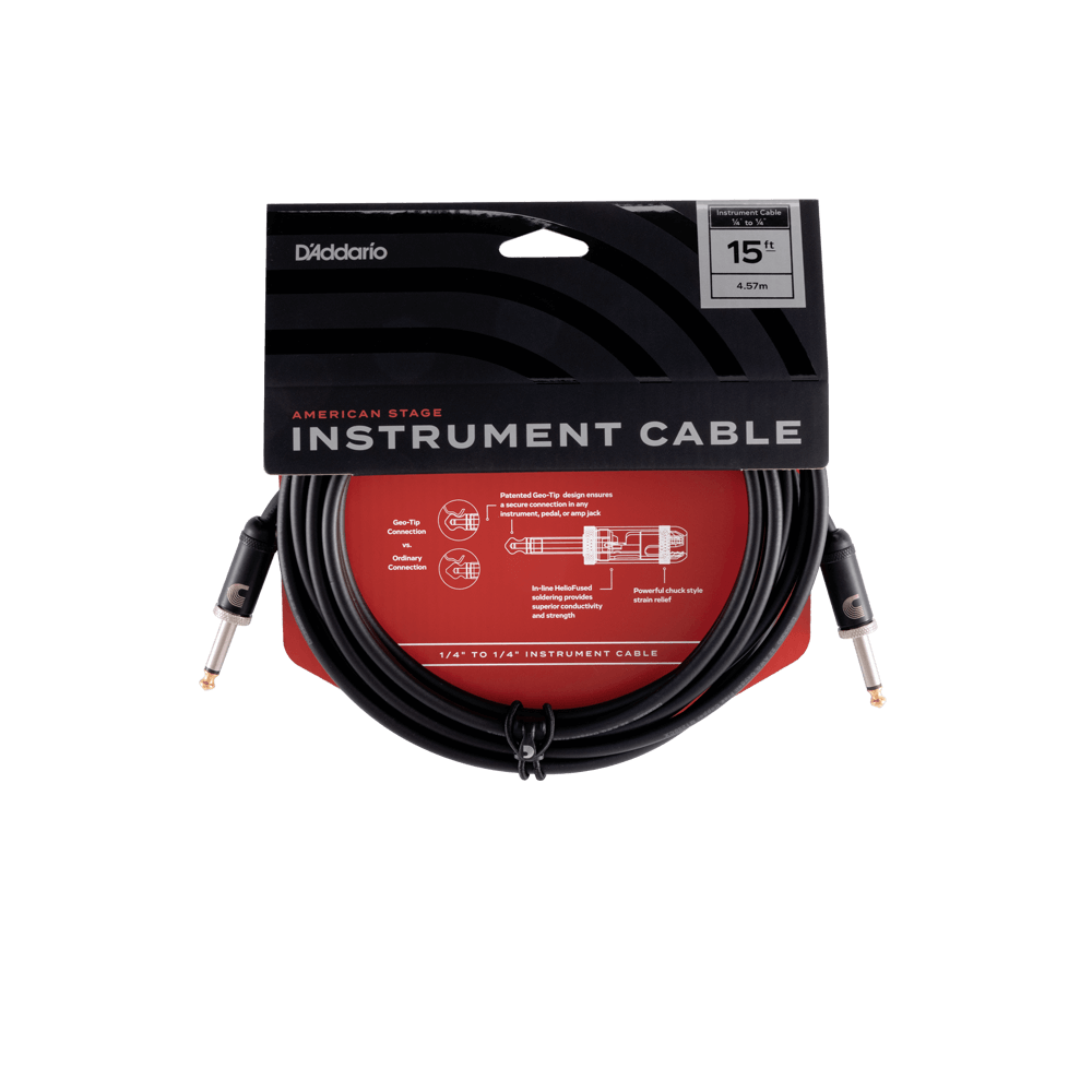 D'Addario American Stage Instrument Cable, 15 feet