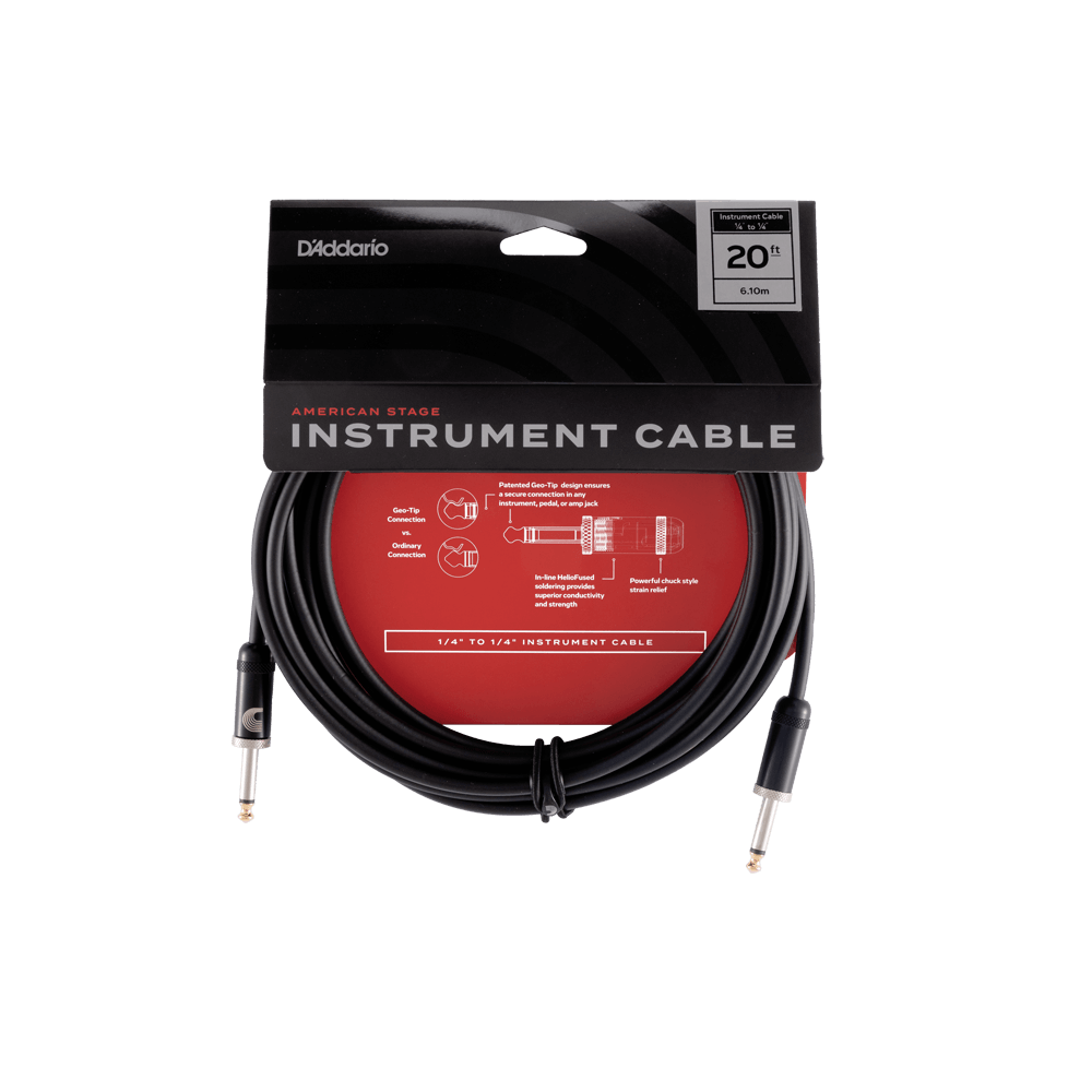 D'Addario American Stage Instrument Cable, 20 feet