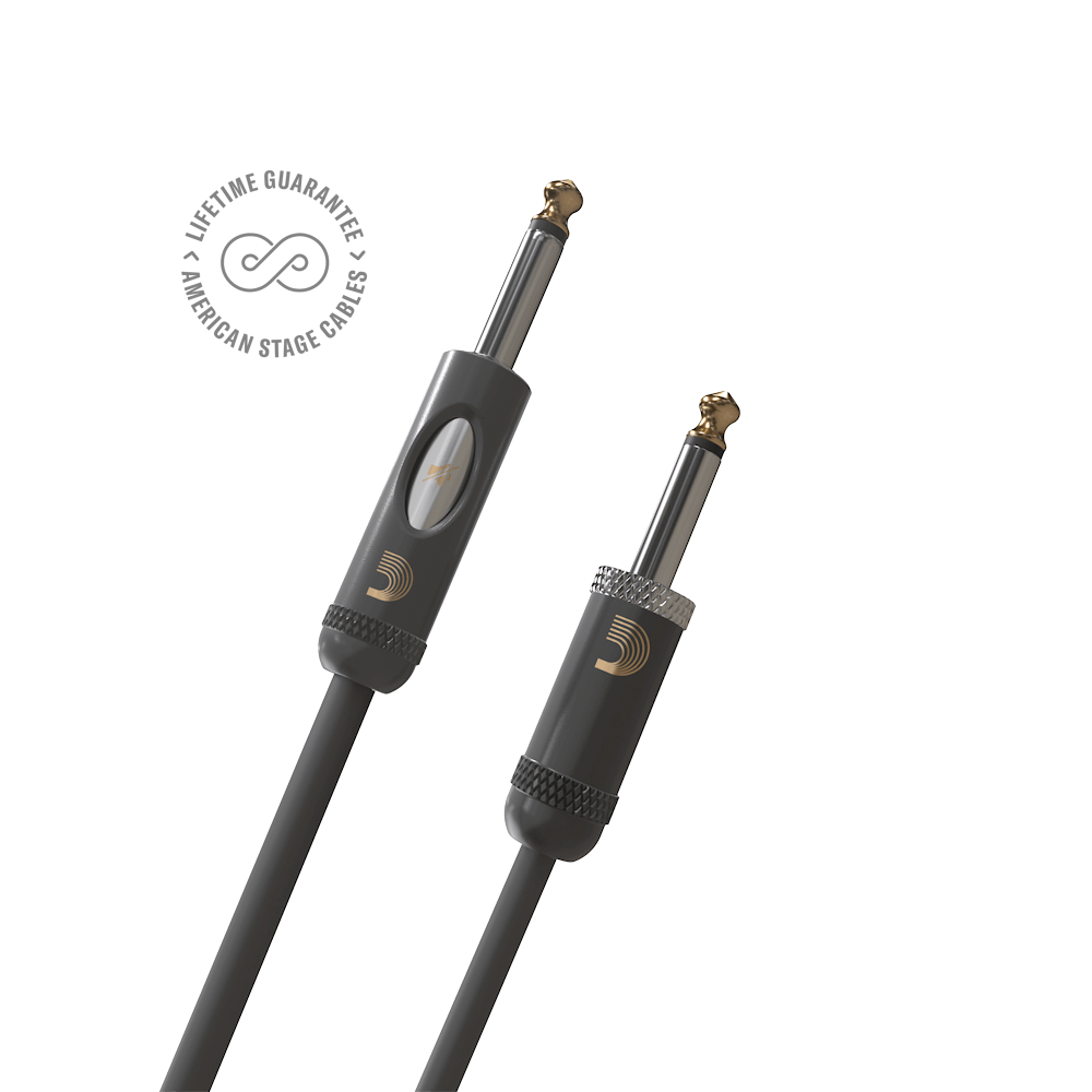 D'Addario American Stage Kill Switch Instrument Cable, 15 feet