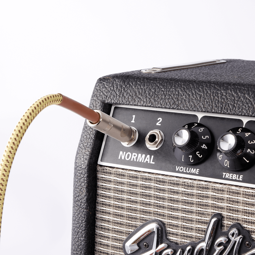D'Addario Custom Series Braided Instrument Cable, Grey, 15'