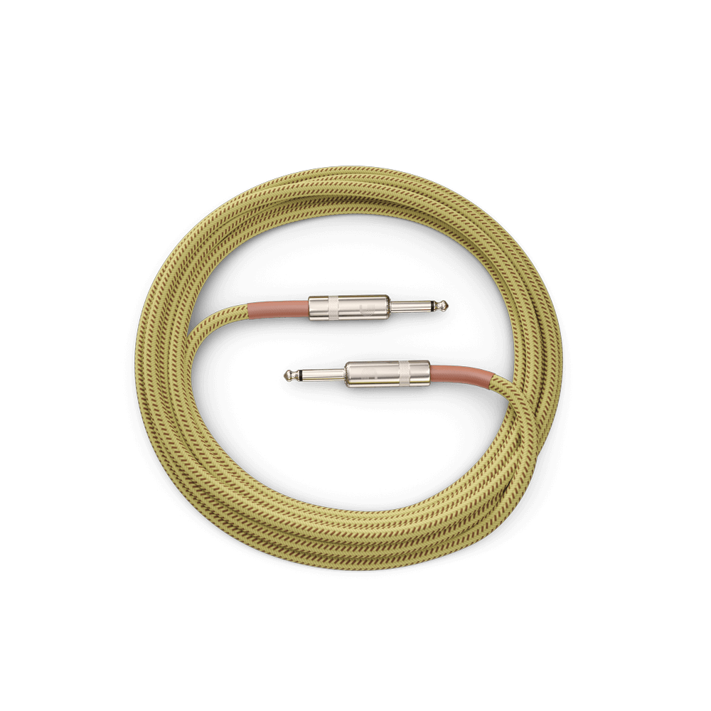 D'Addario Custom Series Braided Instrument Cable, Tweed, 15'