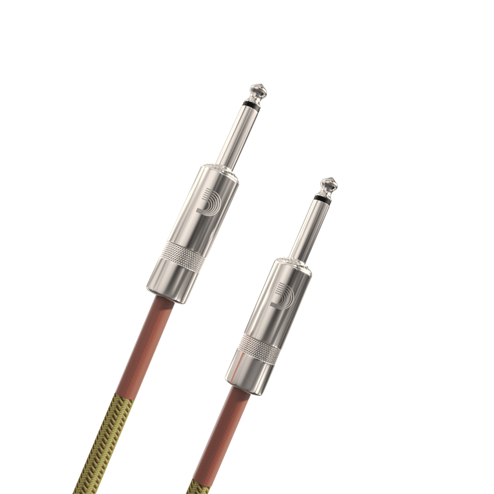 D'Addario Custom Series Braided Instrument Cable, Tweed, 15'