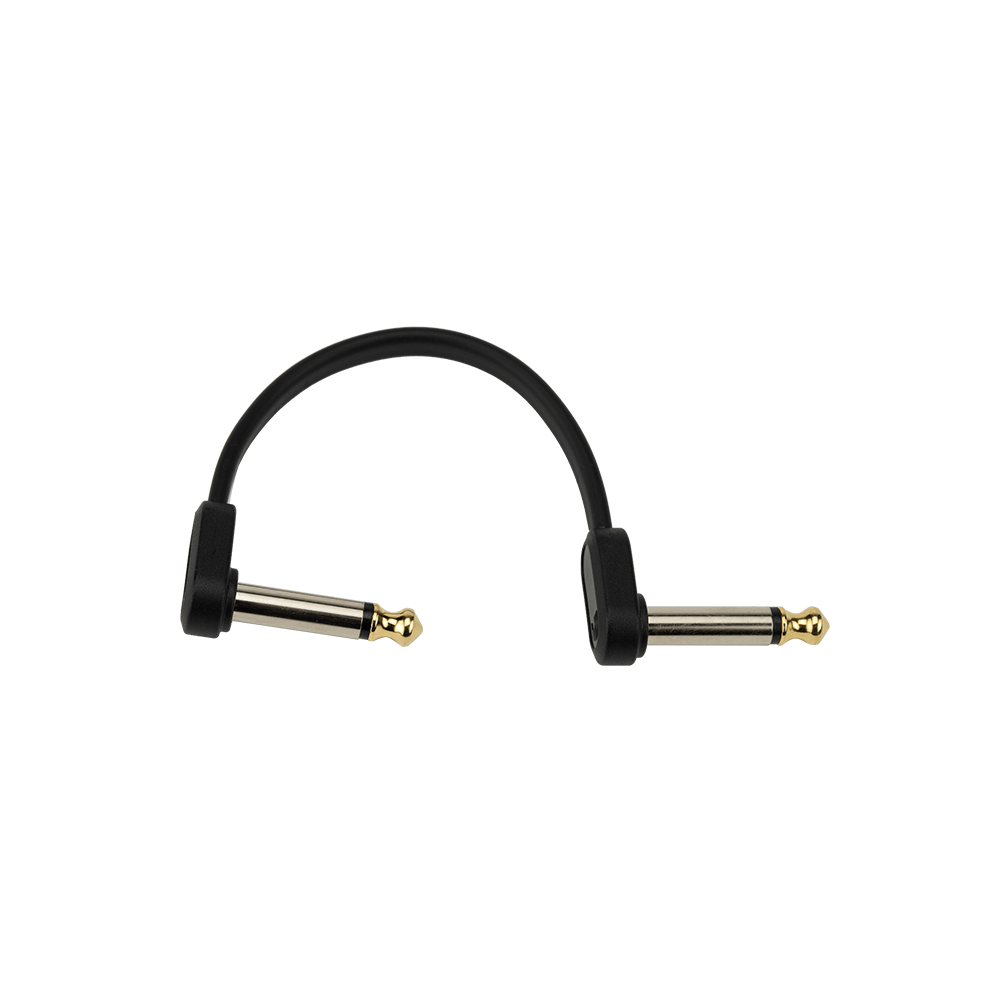 D'Addario Flat Patch Cable, 4in Offset Right Angle, Twin PK