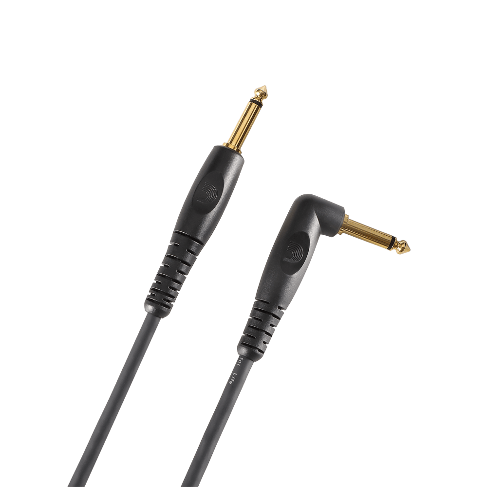 D'Addario Custom Series Instrument Cable, Right Angle, 20 feet