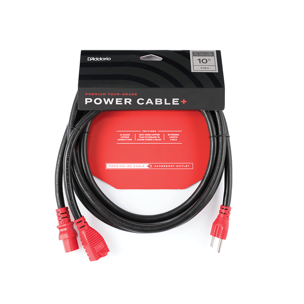 D'Addario IEC to NEMA Plug Power Cable+, 10FT (North America)