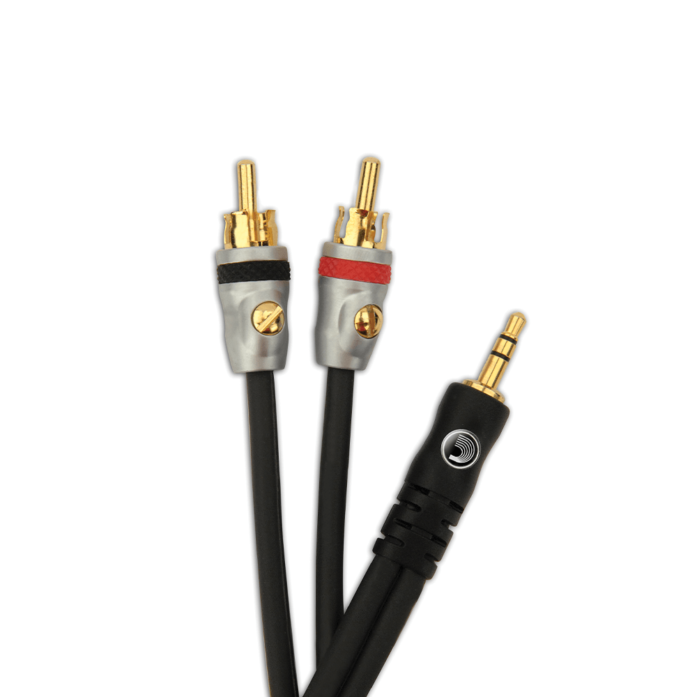 D'Addario Dual RCA to Stereo Mini Cable, 5 feet