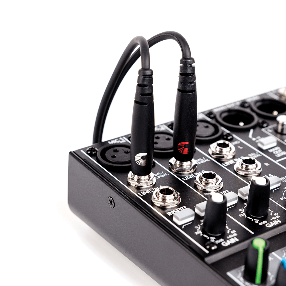D'Addario Custom Series 1/8” to Dual 1/4” Audio Cables