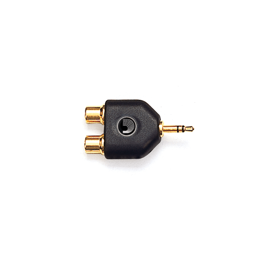 D'Addario 1/8 Inch Male Stereo to Dual RCA Female Adaptor