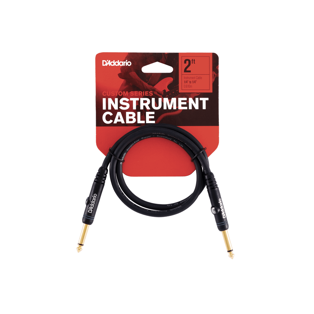 D'Addario Custom Series Patch Cable, 2 foot