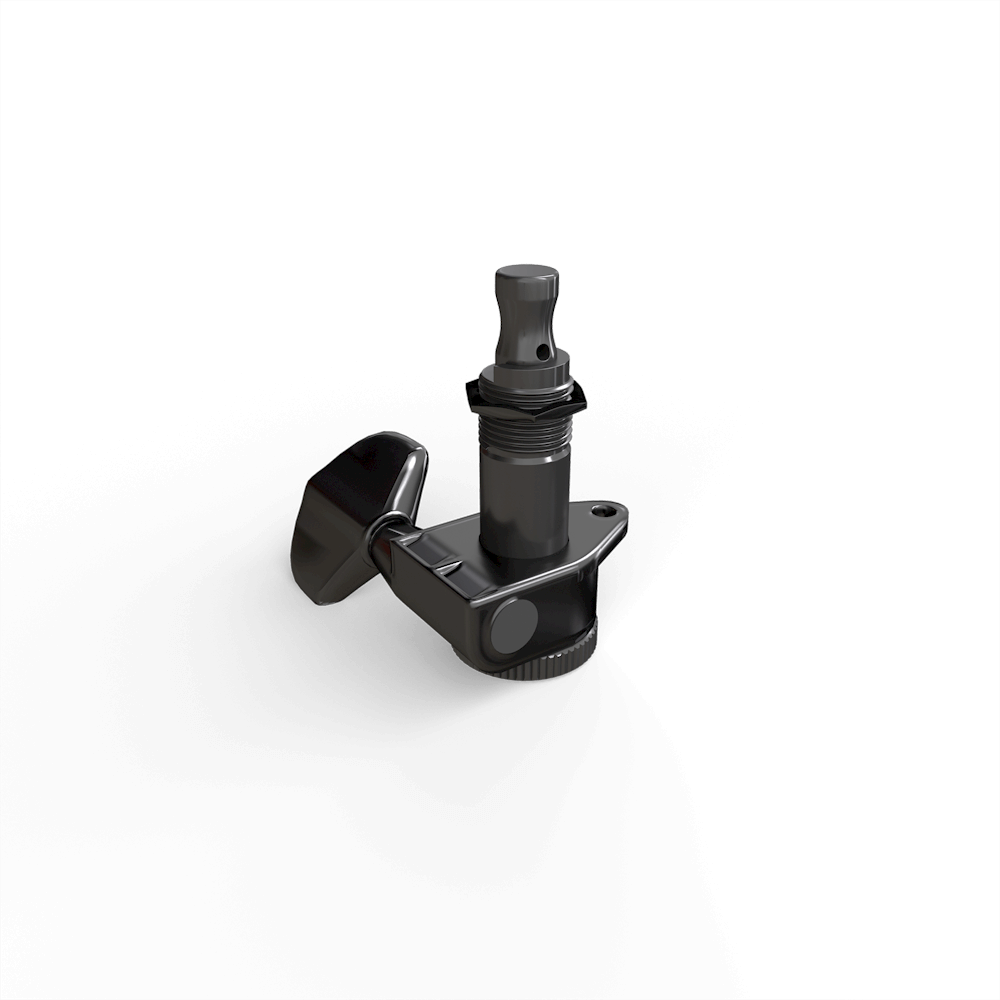 D'Addario Auto-Trim Locking Tuning Machines, 3 + 3 Setup, Black