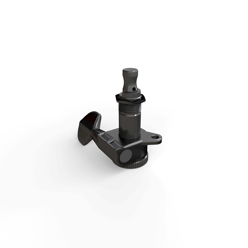 D'Addario Auto-Trim Locking Tuning Machines, 6 In-Line setup, Black