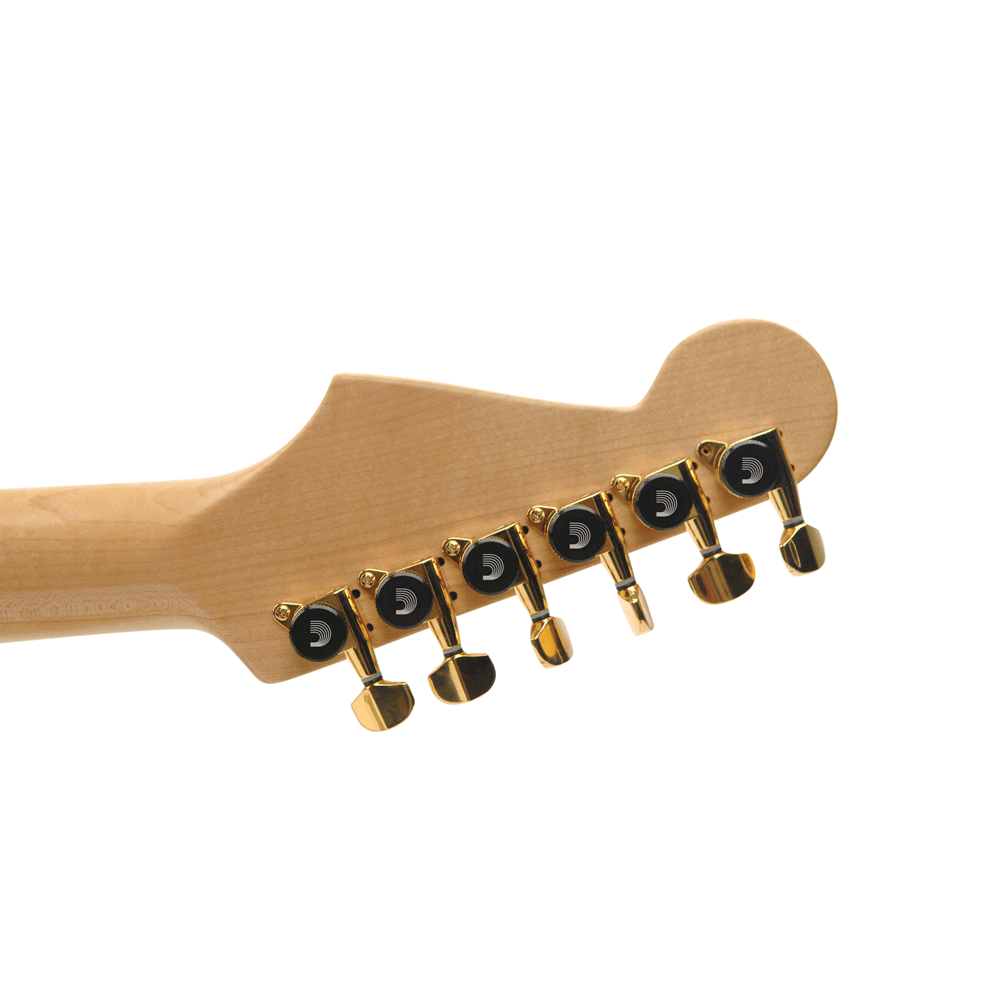 D'Addario Auto-Trim Locking Tuning Machines, 6 In-Line setup, Gold