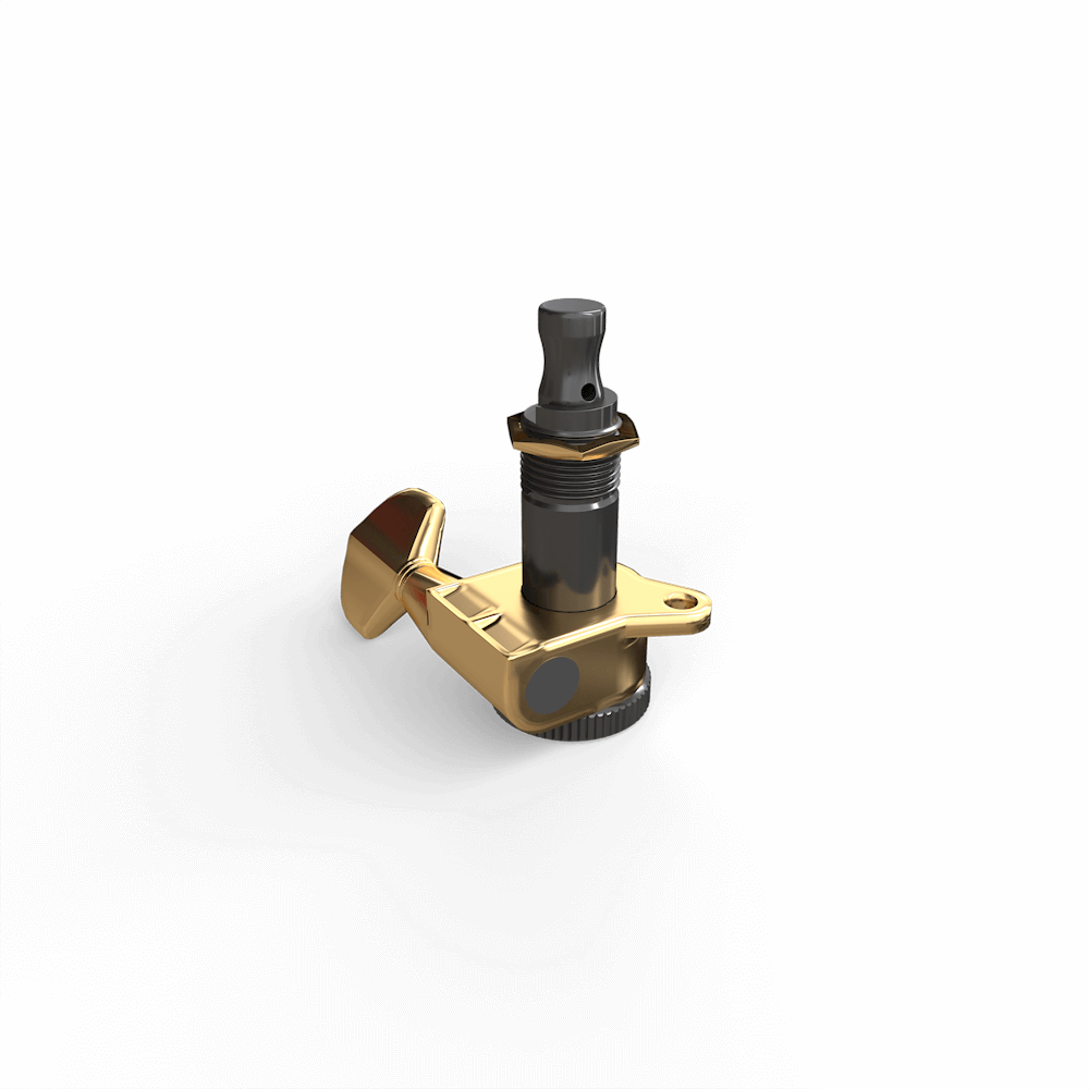D'Addario Auto-Trim Locking Tuning Machines, 6 In-Line setup, Gold