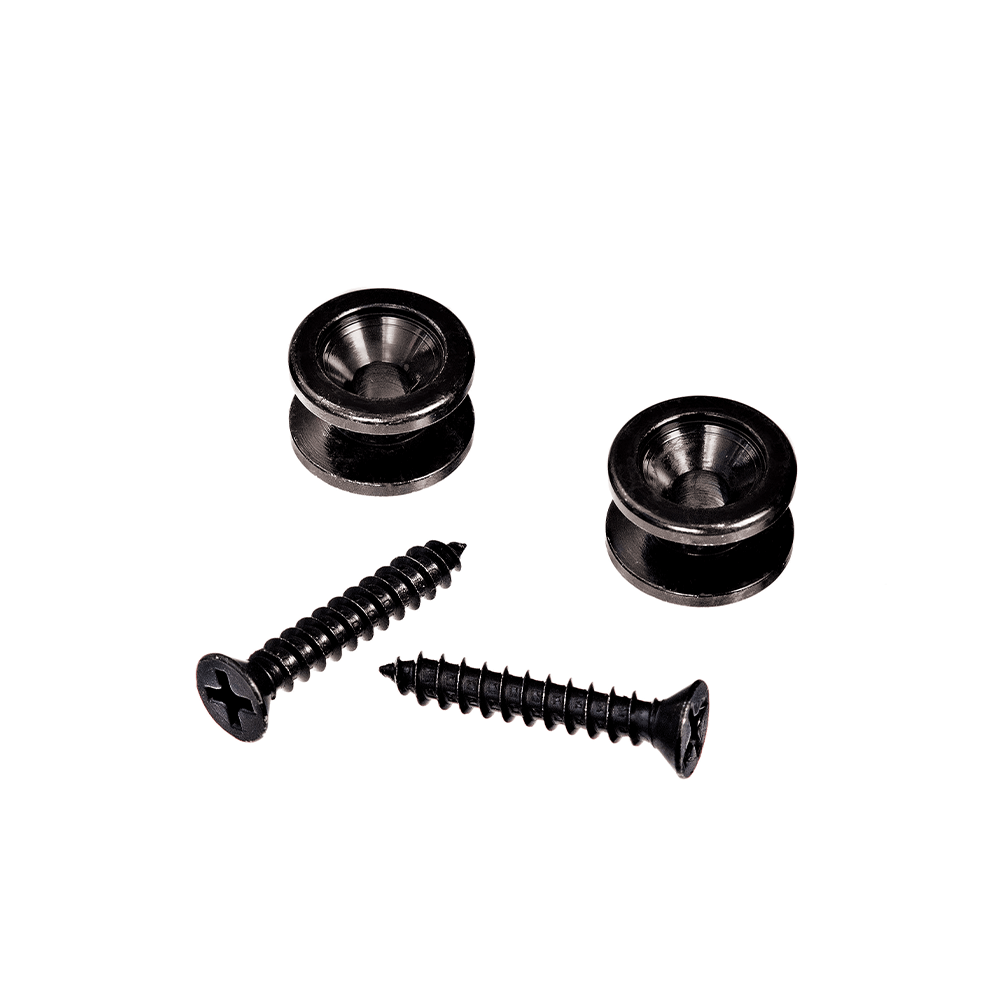 D'Addario Solid Brass End Pins - Black (Pair)