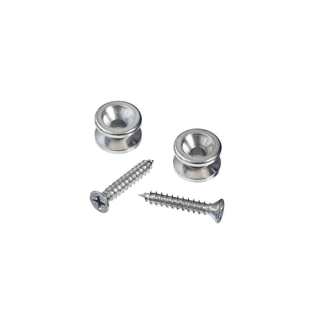 D'Addario Solid Brass End Pins - Chrome (Pair)