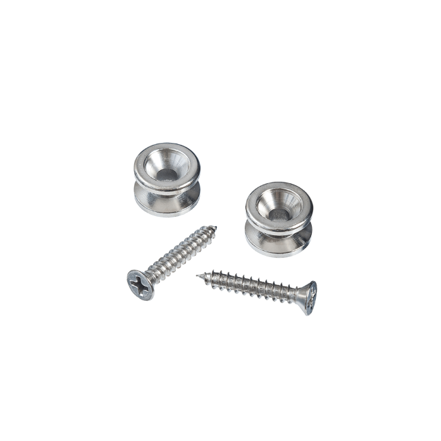 D&#39;Addario Solid Brass End Pins - Chrome (Pair)