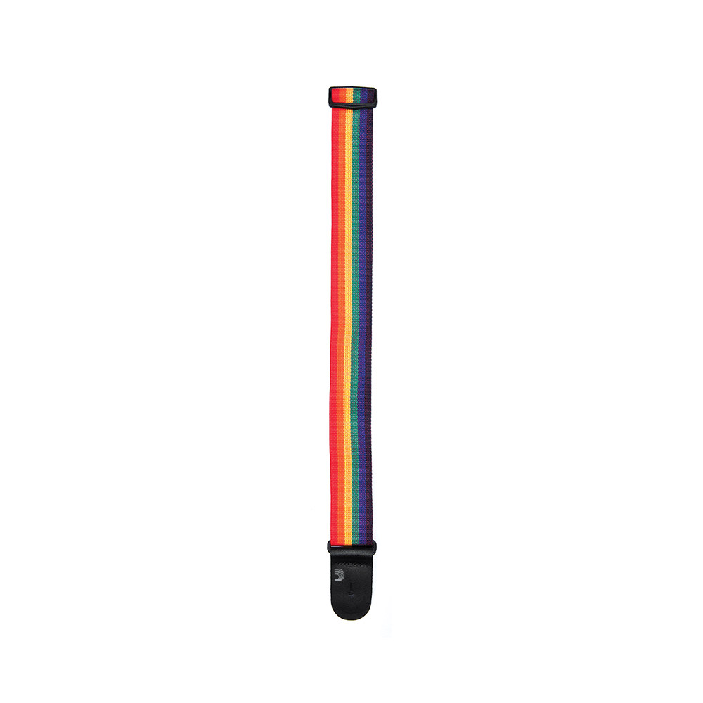 D'Addario Polypropylene Guitar Strap, Rainbow