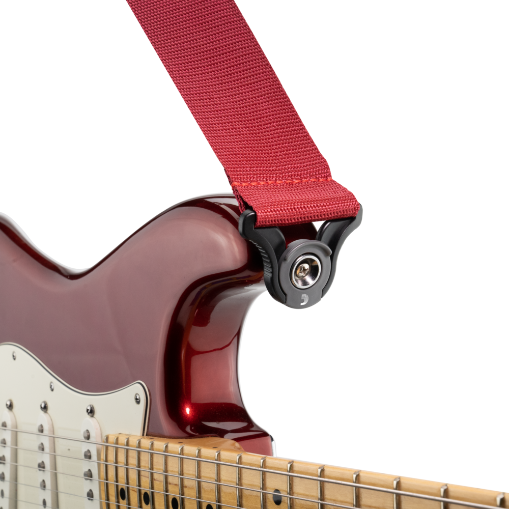 D'Addario Auto Lock Polypro Guitar Strap, Red