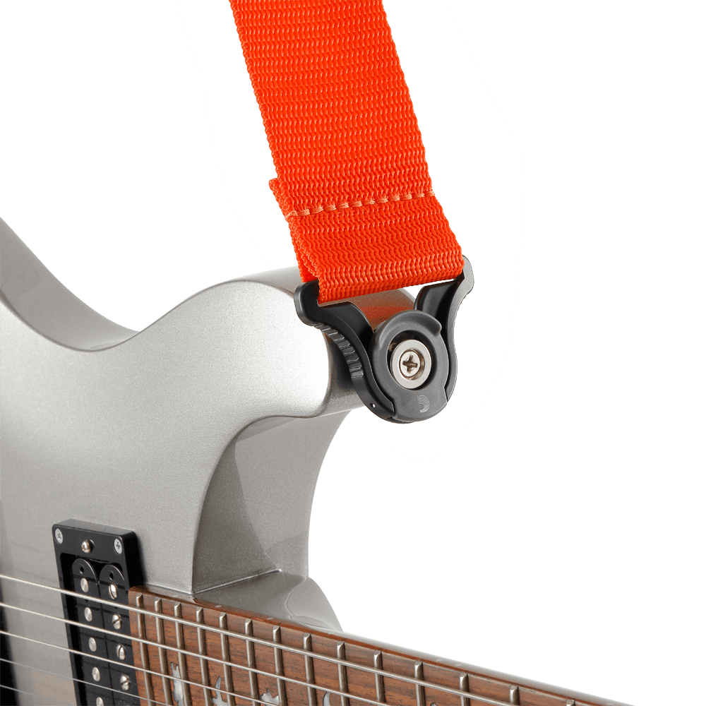 D'Addario Auto Lock Guitar Strap, Orange