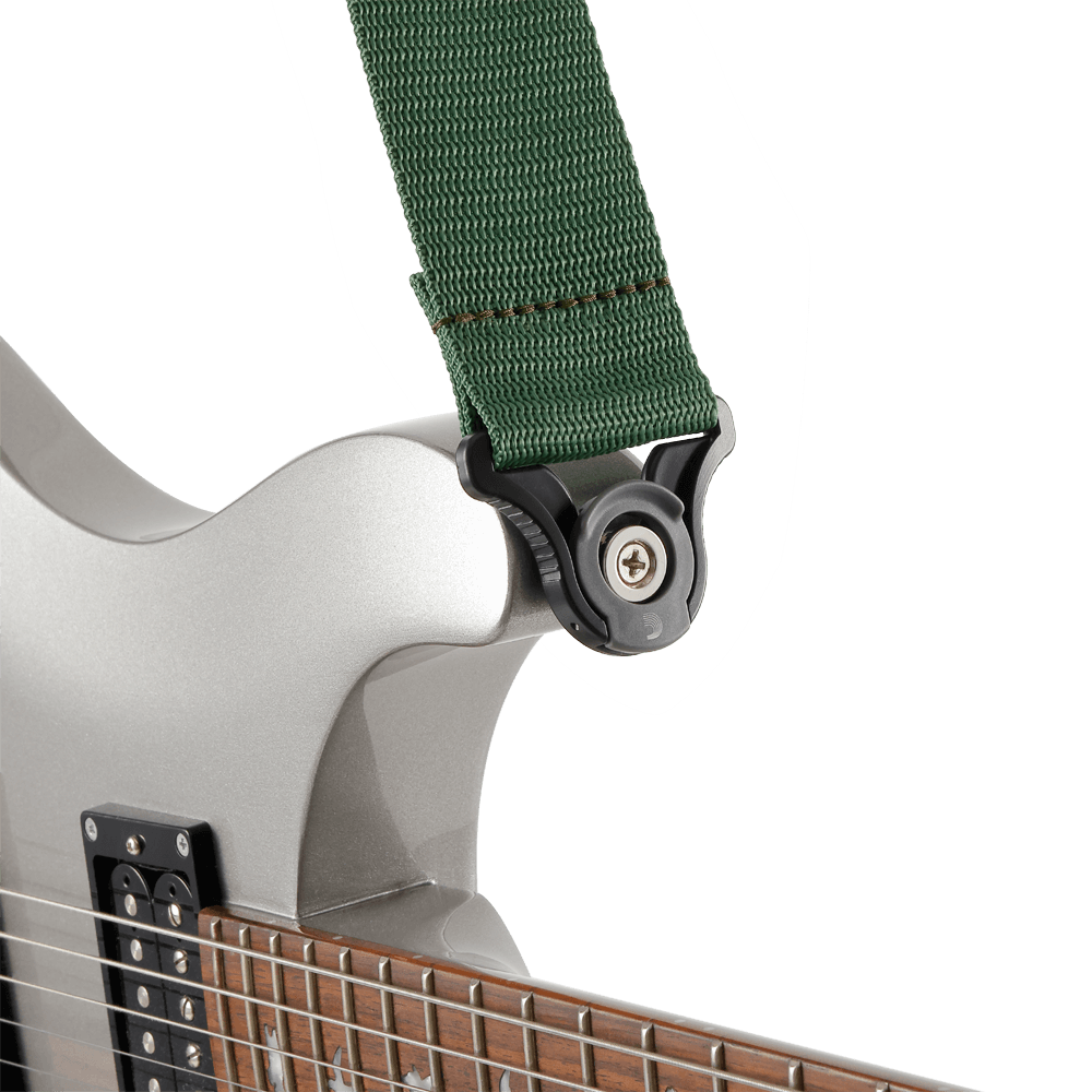 D'Addario Auto Lock Guitar Strap, Green