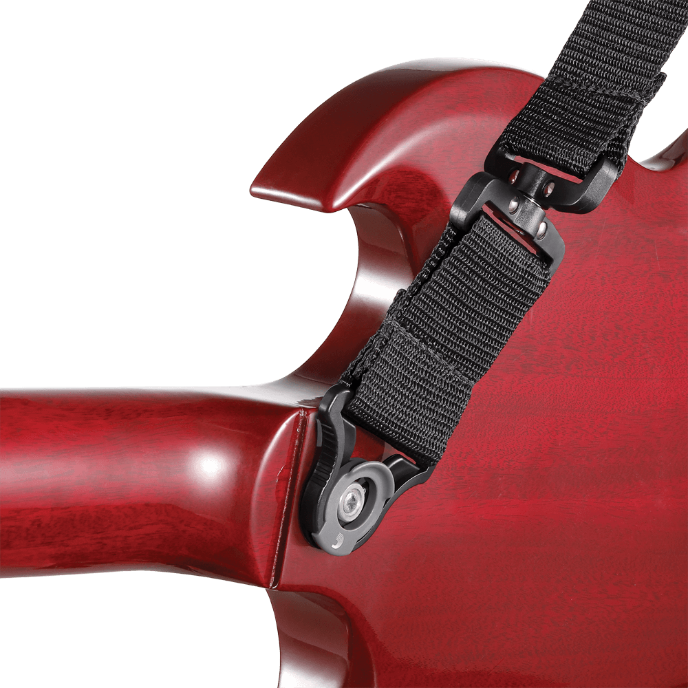 D'Addario Auto Lock Swivel Polypro Guitar Strap, Black