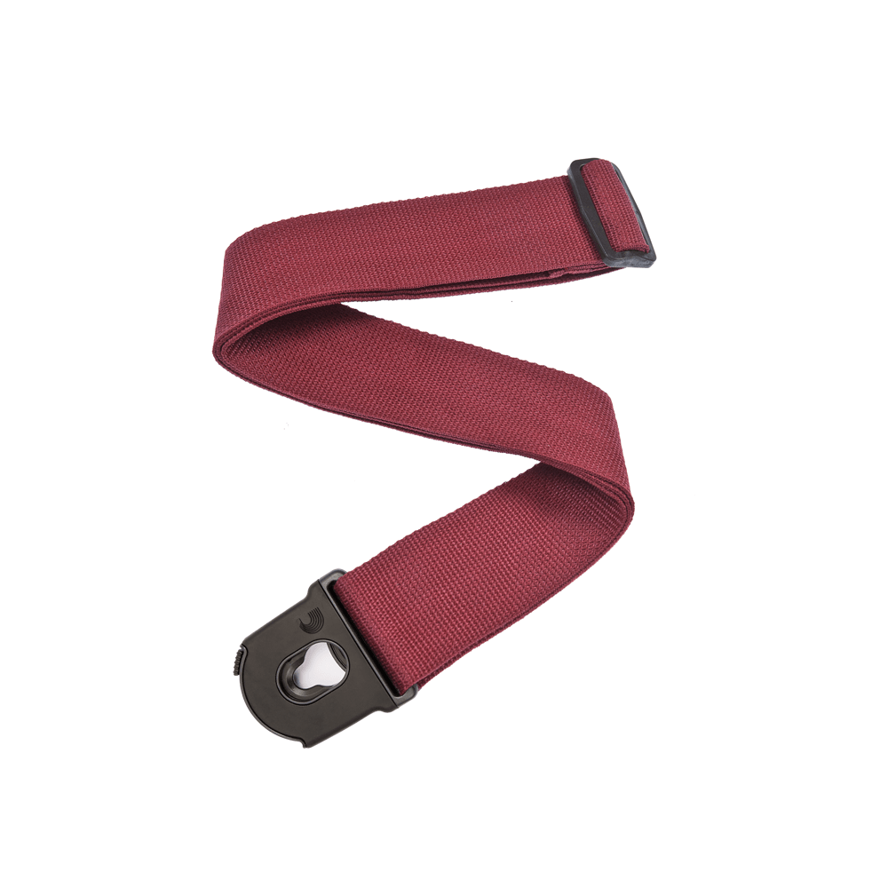 D'Addario Planet Lock Guitar Strap, Polypropylene, Red