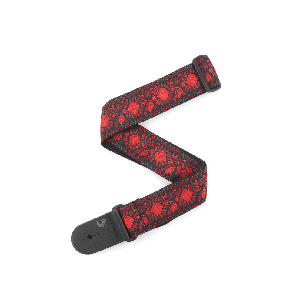 D'Addario Woven Guitar Strap, Monterey 2, Dark Red