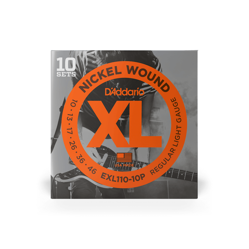 10-46 Regular Light, XL Nickel Electric Guitar Strings 10-Pack