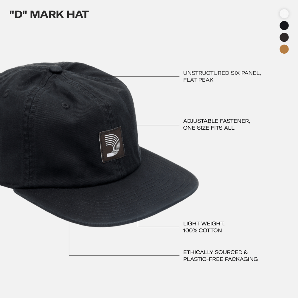 D'Addario D Mark Hat, Black
