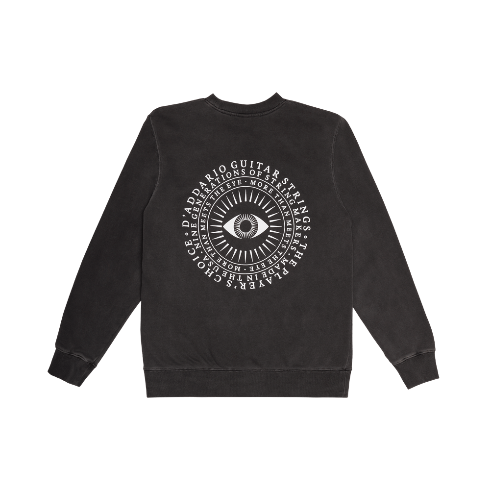D'Addario All Seeing Eye Sweatshirt, Faded Black, L