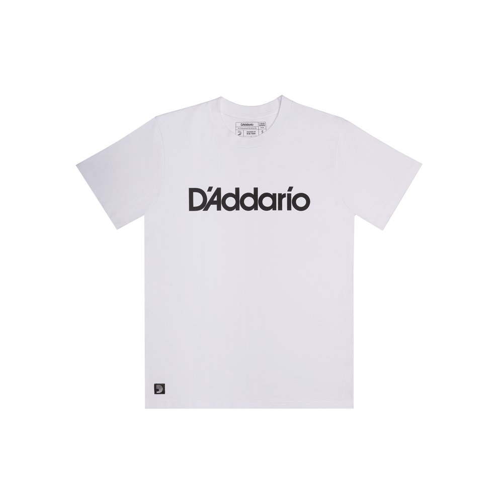D'Addario Logo T-Shirt, White, S