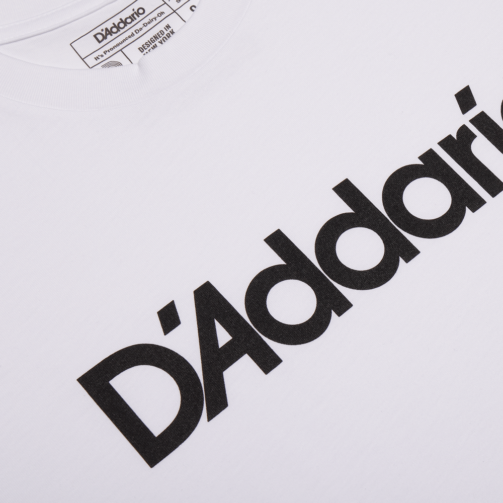 D'Addario Logo T-Shirt, White, L