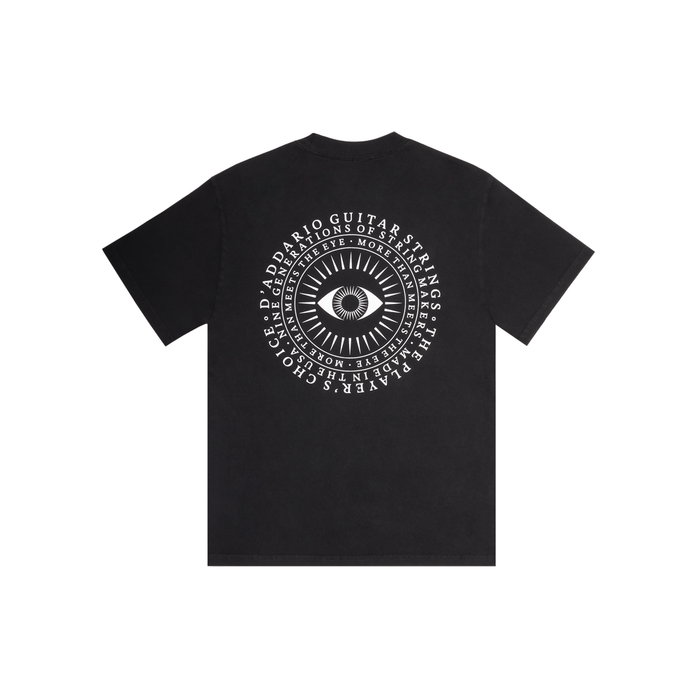 D'Addario All Seeing Eye T-Shirt, Faded Black, L