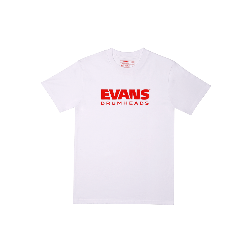 EVANS Logo T-Shirt, White, 2XL