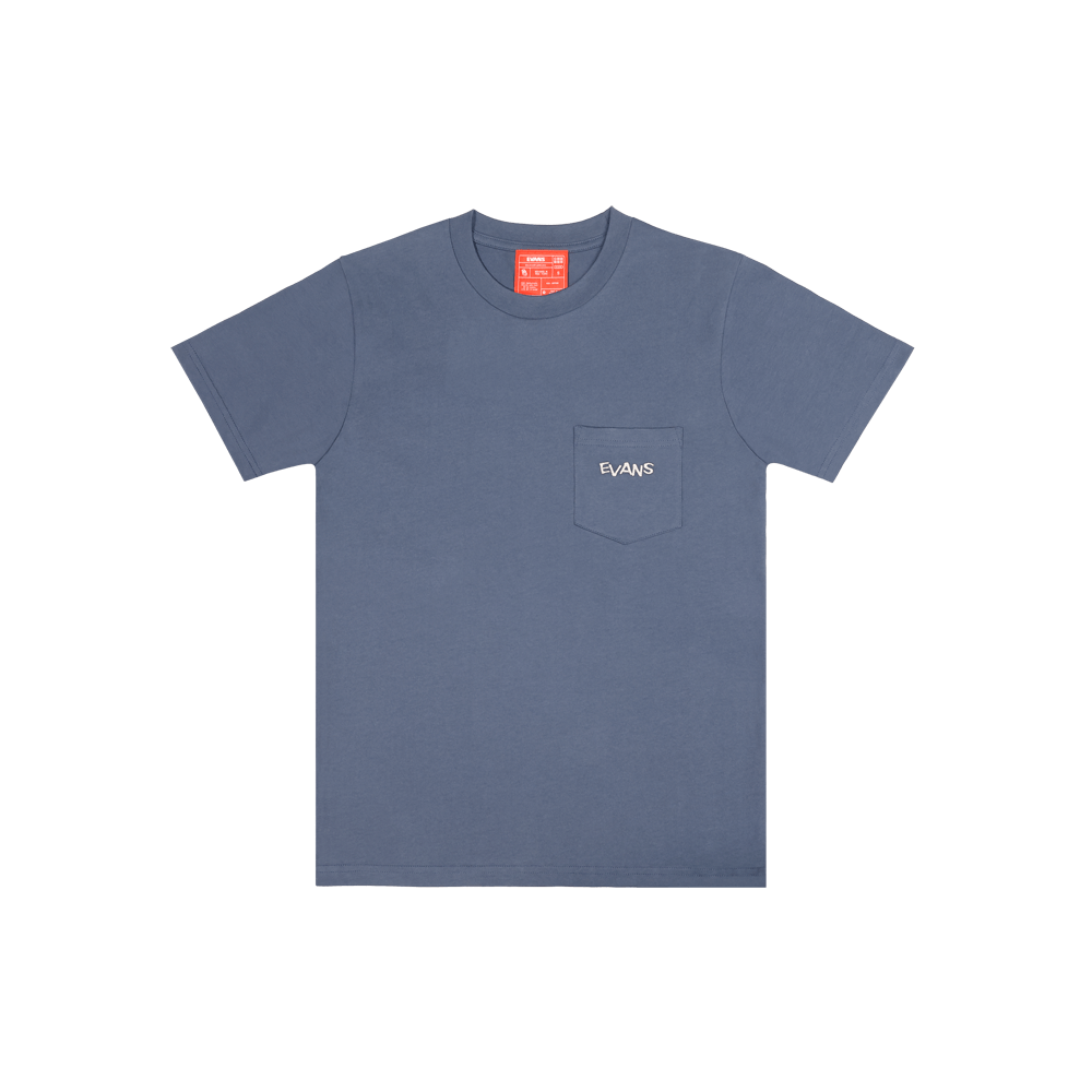 Evans Heritage Pocket T-Shirt, Petrol Blue, L