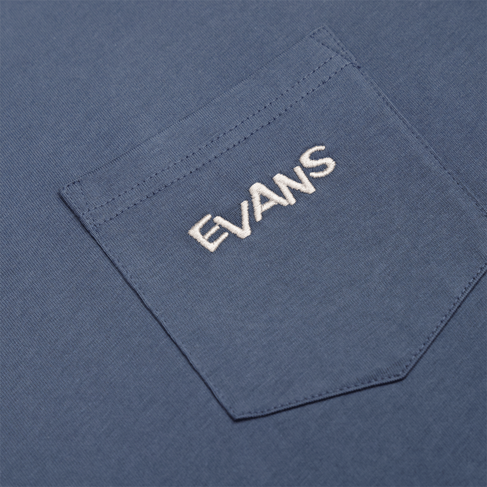 Evans Heritage Pocket T-Shirt, Petrol Blue, L