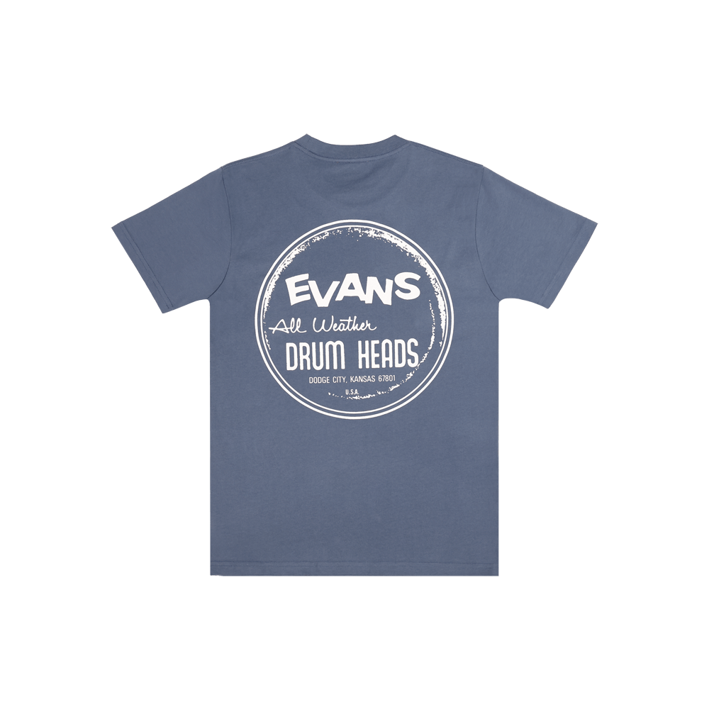 Evans Heritage Pocket T-Shirt, Petrol Blue, L