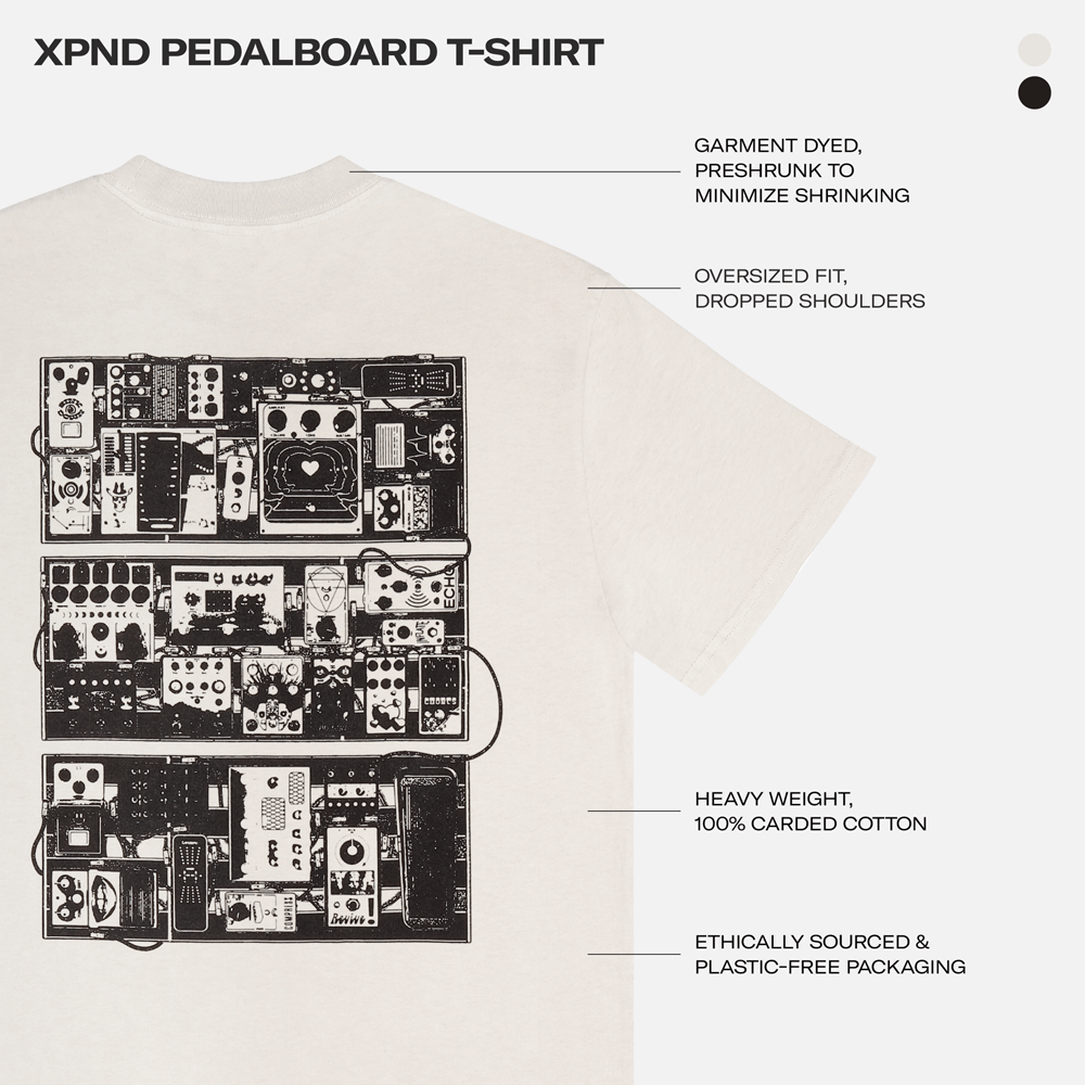 D'Addario XPND Pedalboard T-Shirt, Bone White, L