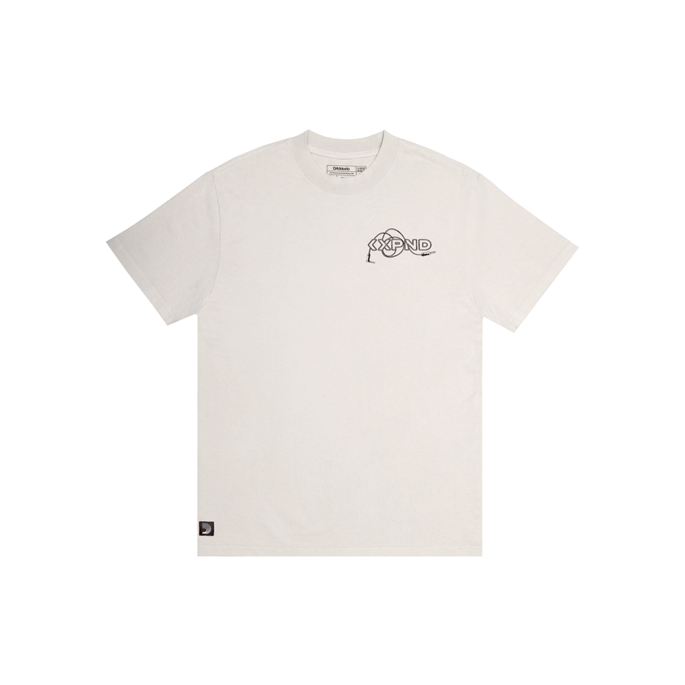 D'Addario XPND Pedalboard T-Shirt, Bone White, L