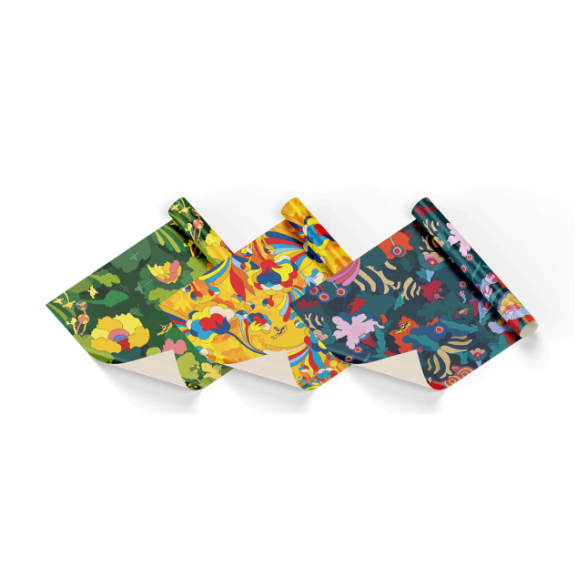 Beatles Yellow Submarine Wrapping Paper Bundle