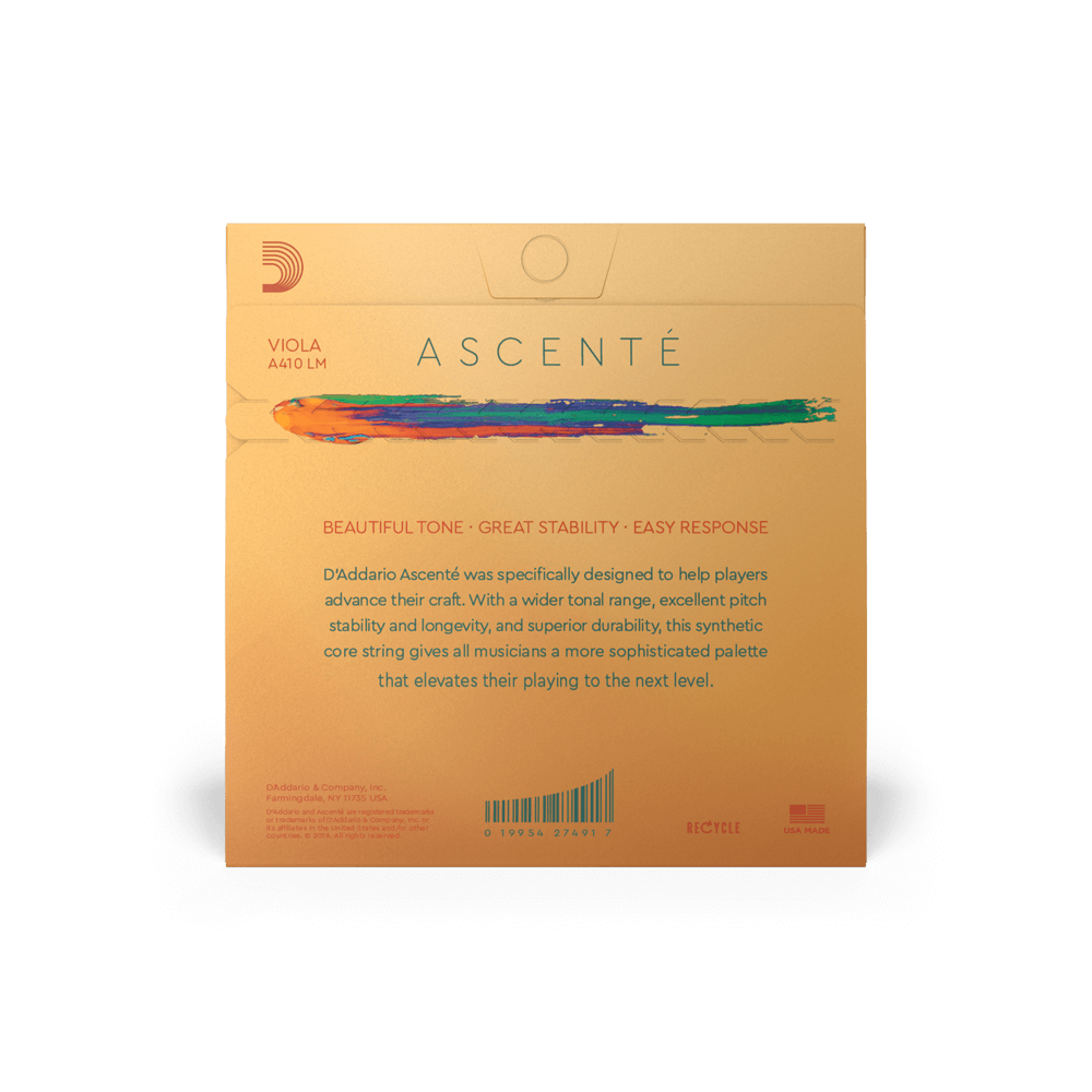 D'Addario Ascenté Viola G String, Long Scale, Medium Tension