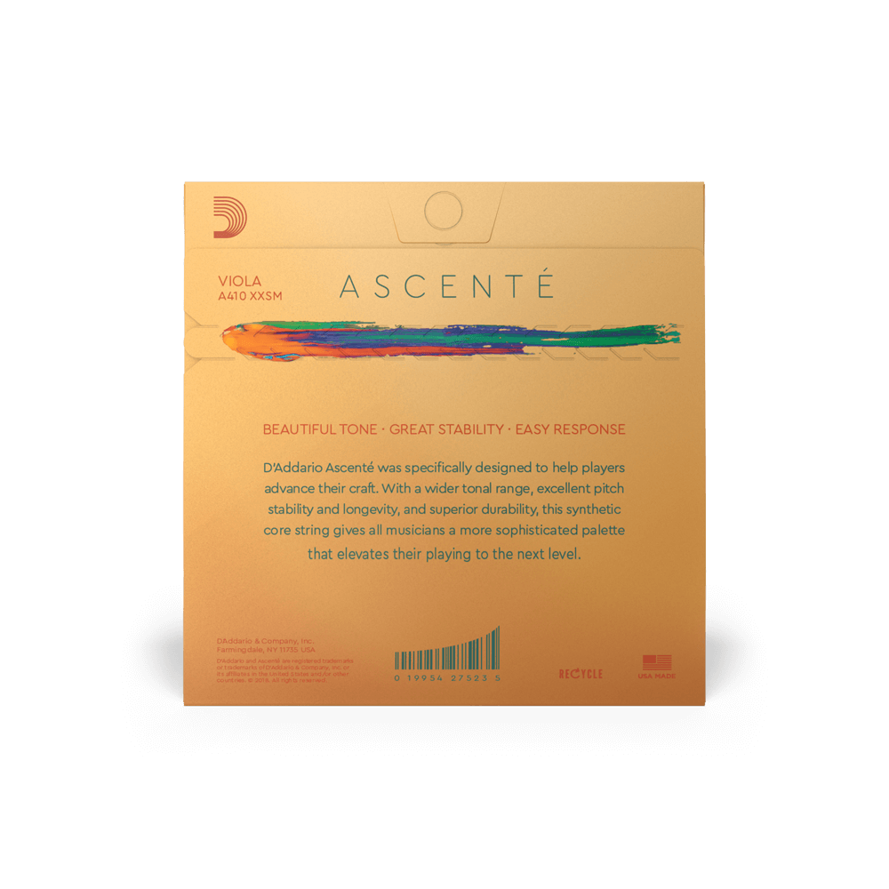 D'Addario Ascenté Viola G String, Extra-Extra-Short Scale, Medium Tension