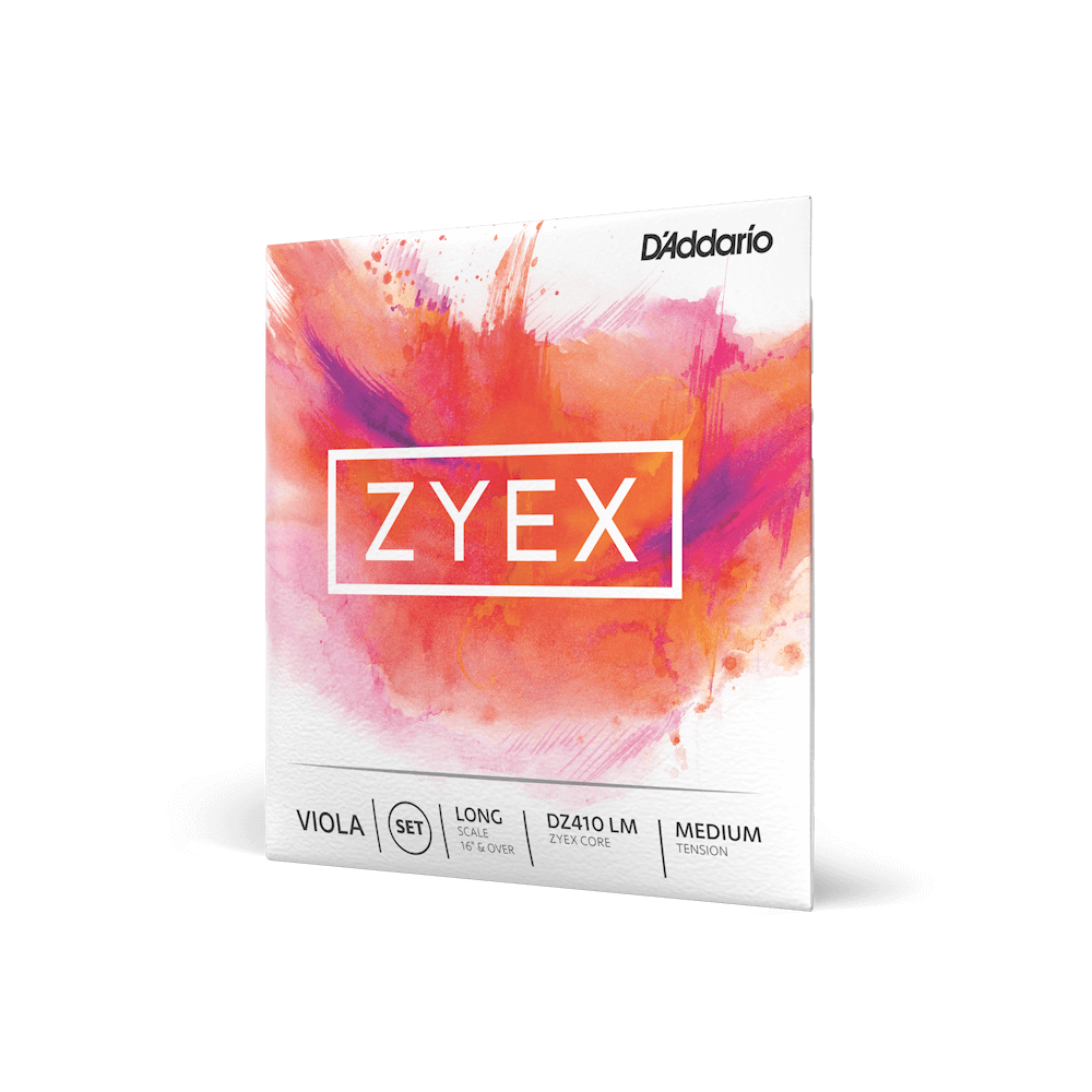 D'Addario Zyex Viola String Set, Long Scale, Medium Tension
